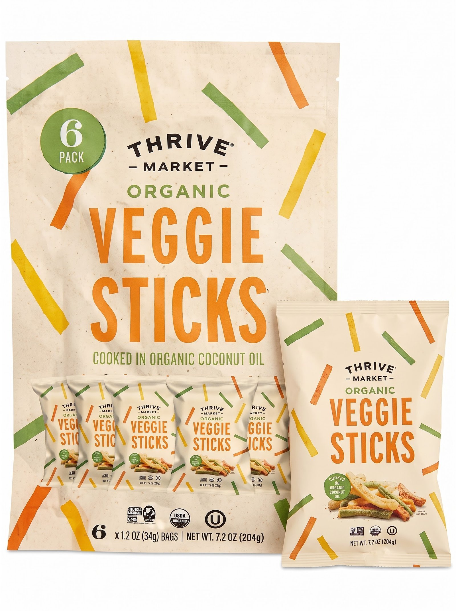 Thrive Market Organic Veggie Sticks Multipack: A Lunchbox Snack That Skips the Junk