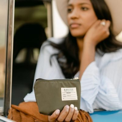 Lucy Mini Zipper Pouch - Fatigue Nylon
