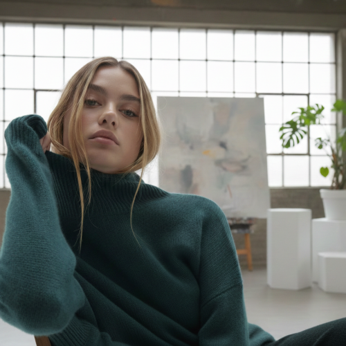 Joslyn Turtleneck Cashmere Sweater