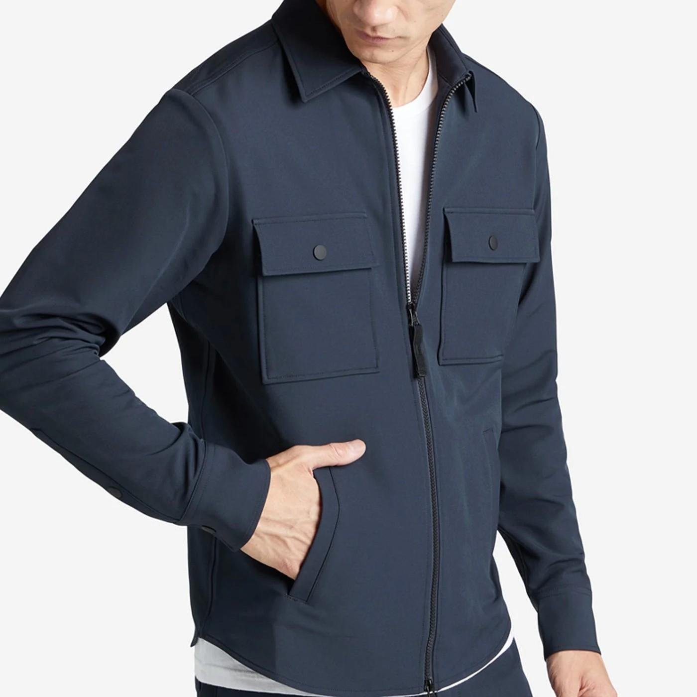 Stretch Poly Twill Shirt Jacket