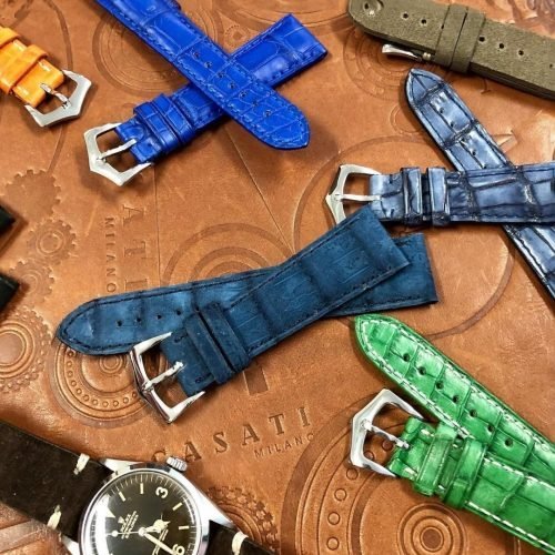 Military Leather Burgundy Italian Leather Strap