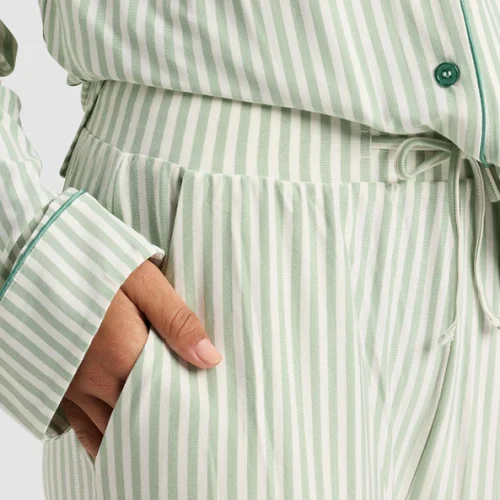 Women's Bamboo Stretch-Knit Long Sleeve Pajama Set