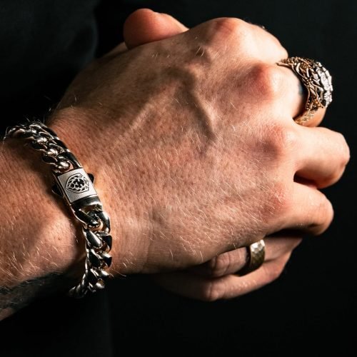 5mm Wolf King's Clasp, Platinum