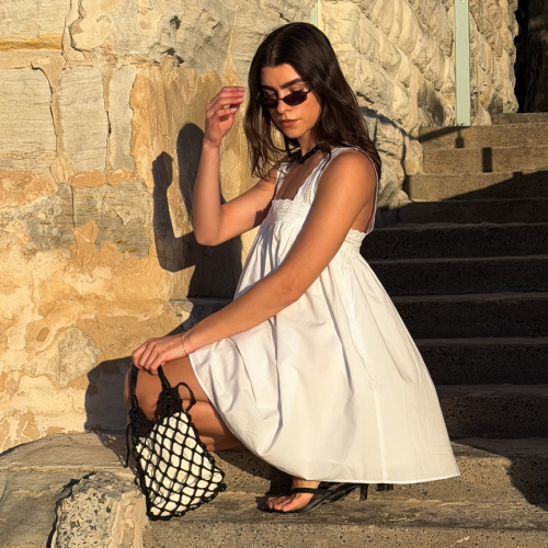 Annabel White Sleeveless V Neck Midi Dress