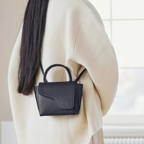 Montalcino Black Leather Mini Handbag