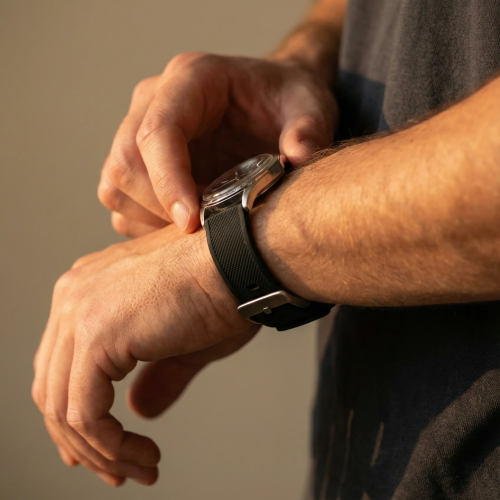 Black Elite Silicone Watch Band
