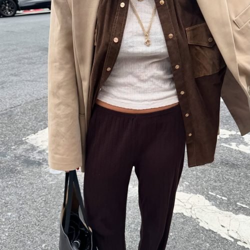The Pointelle Simple Crop Pant