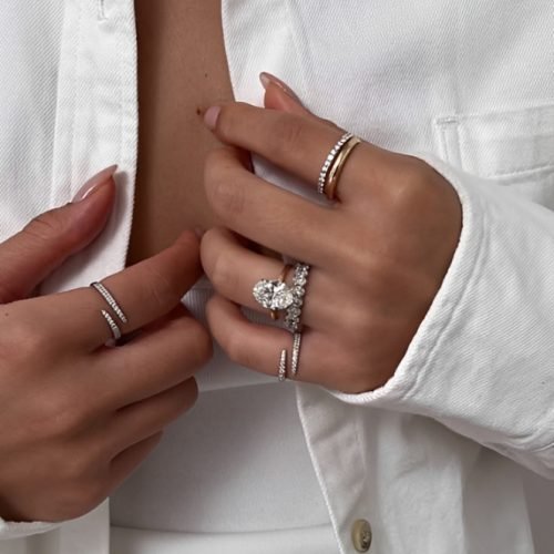 Open Diamond Wrap Ring