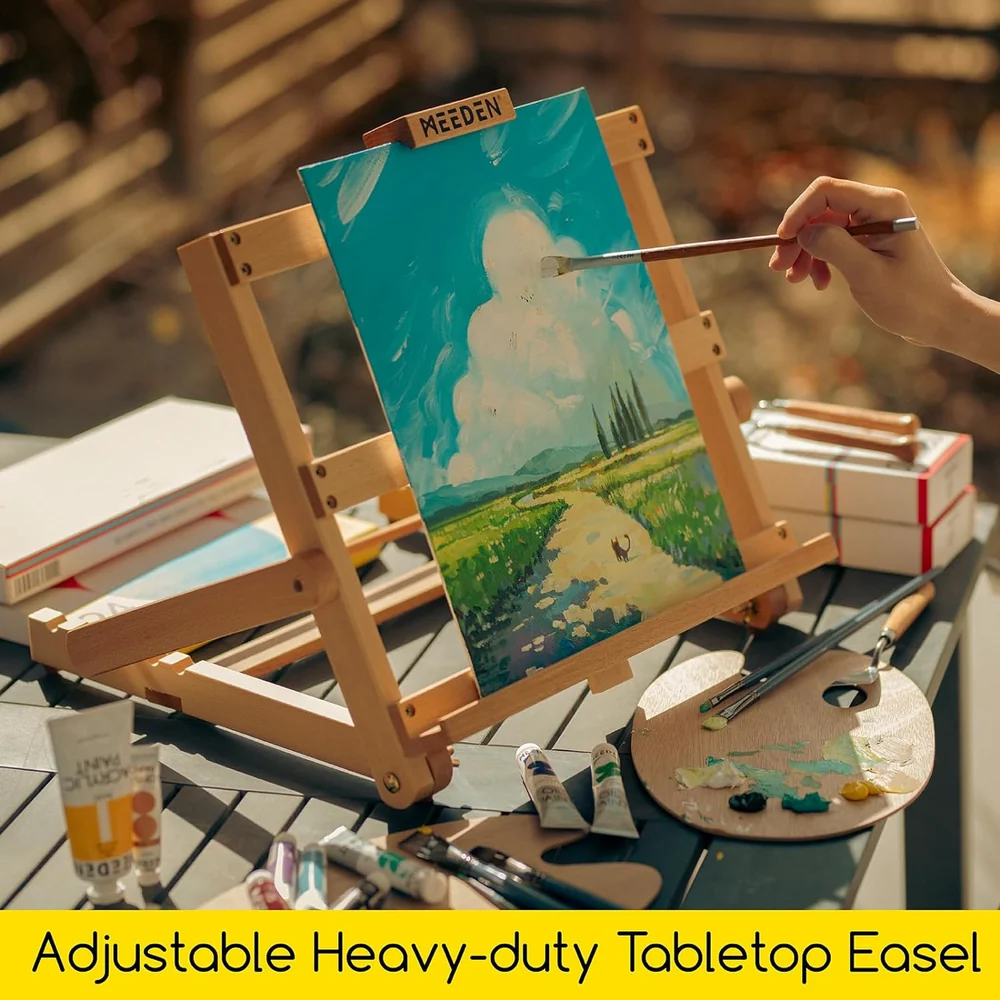 MEEDEN Large Adjustable Artist Tabletop Sketchbox Easel (XHH-03)