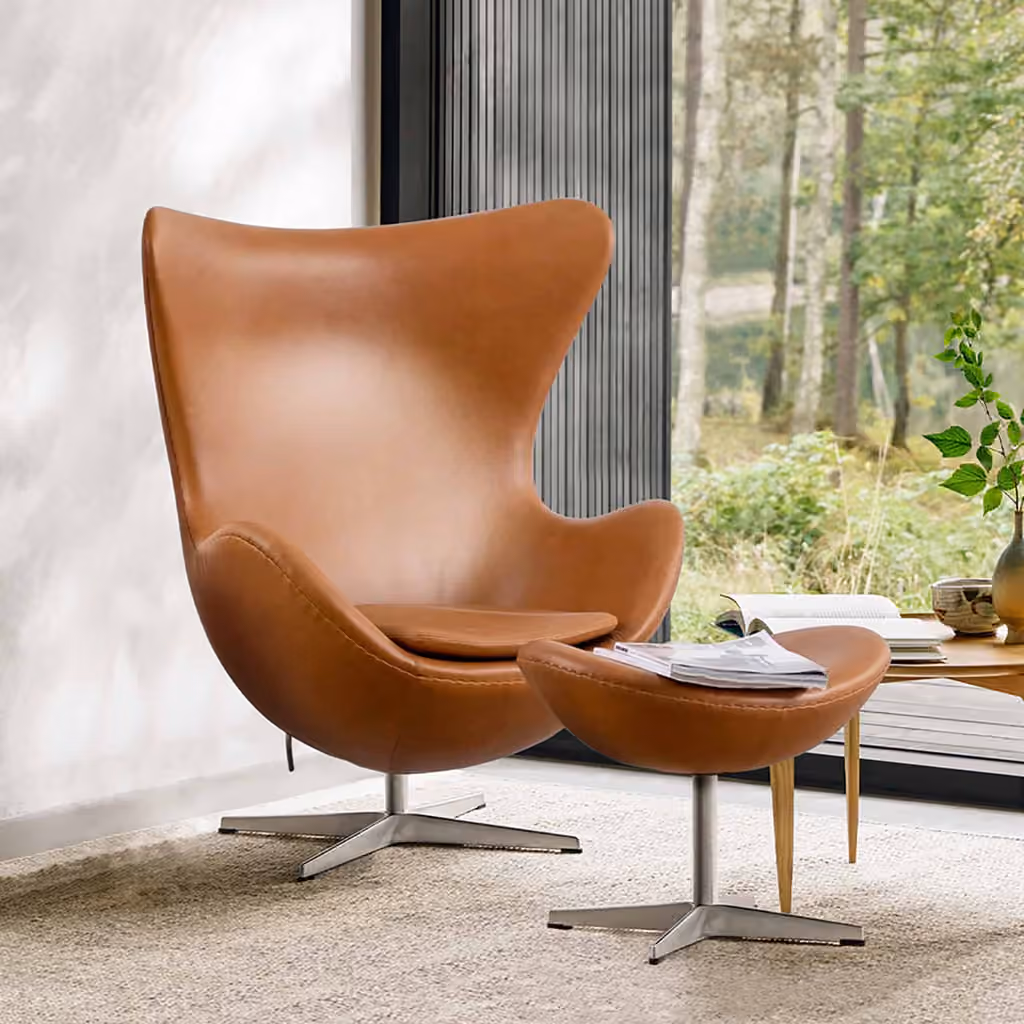 Arne Swivel Base Chair & Footstool