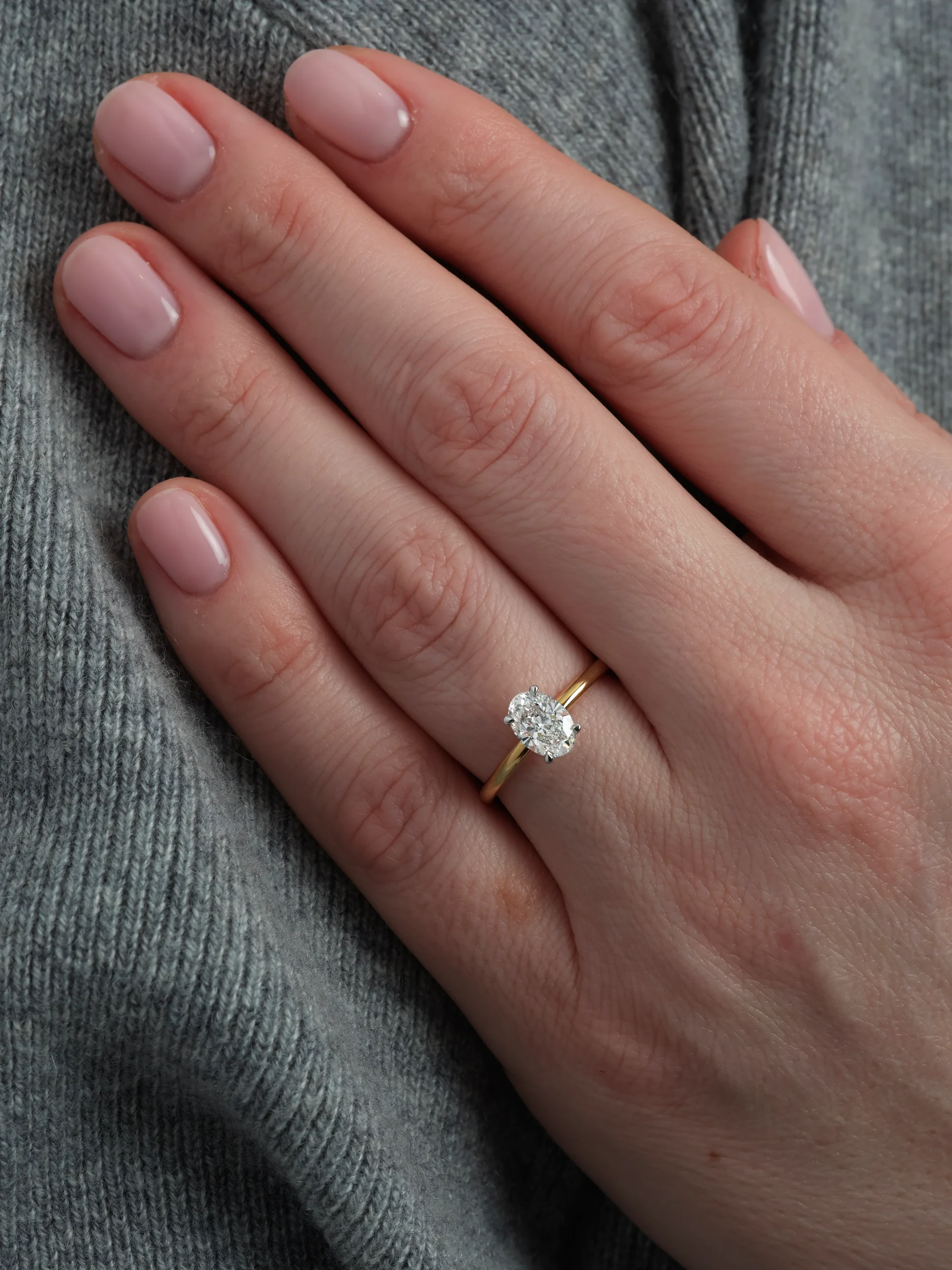 The Crystal Halo Moissanite Engagement Ring