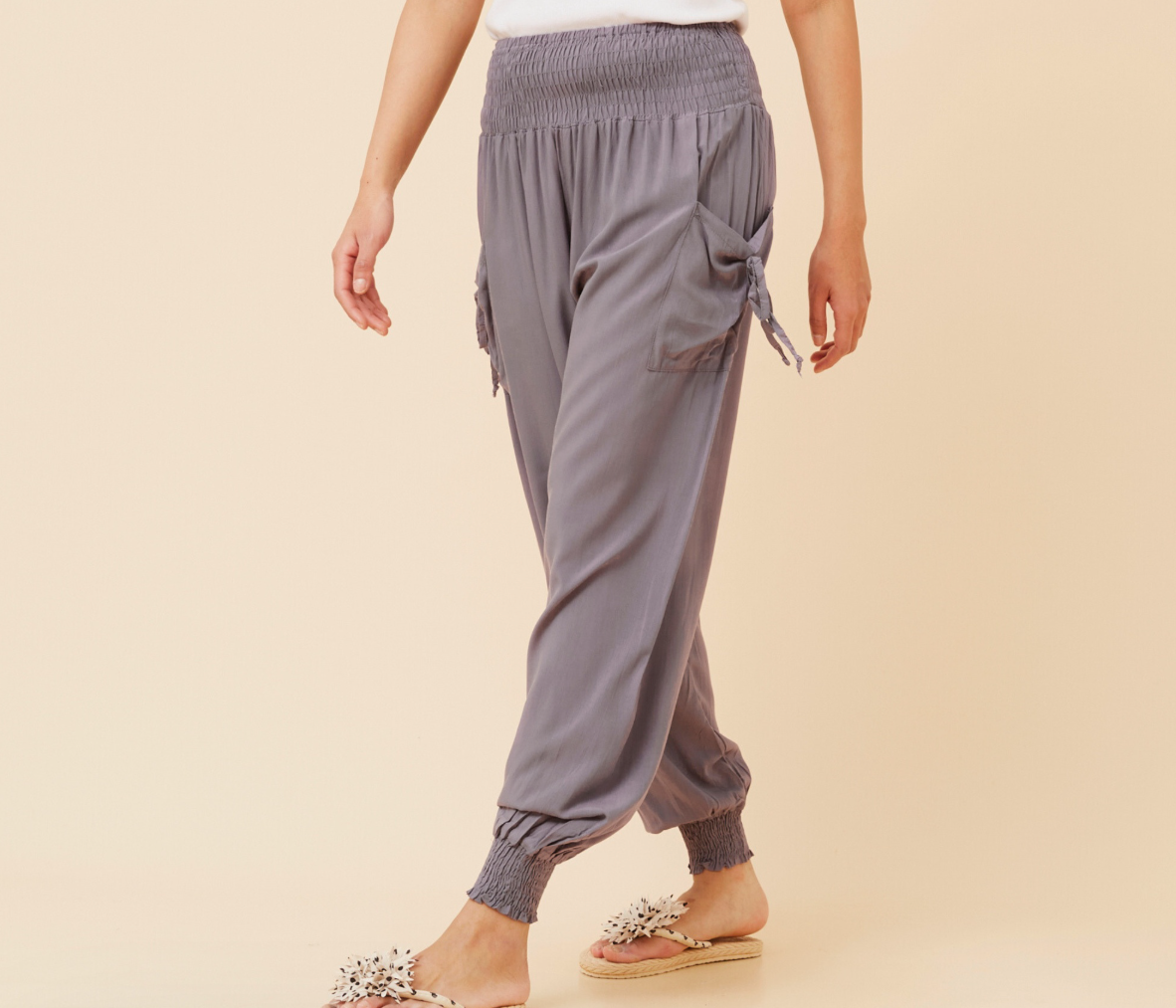 Solid Harem Pants